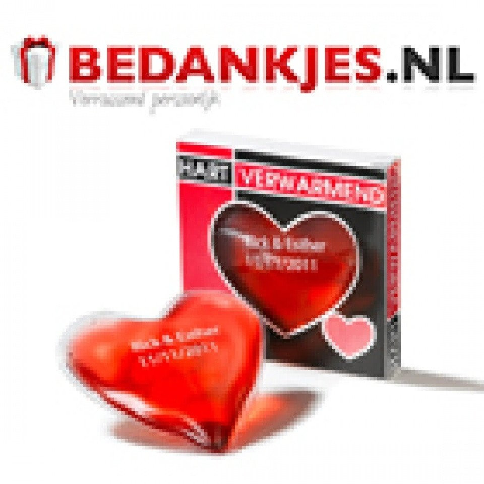 bedankjes nl - hartvormige rode fluwelen hart
