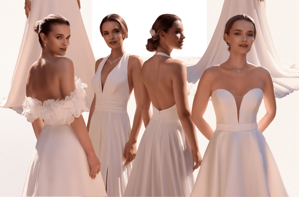 een groep bruidsmeisjes die poseren voor een foto