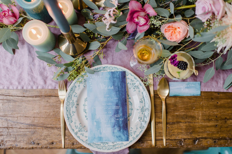 bruiloft tafel setting