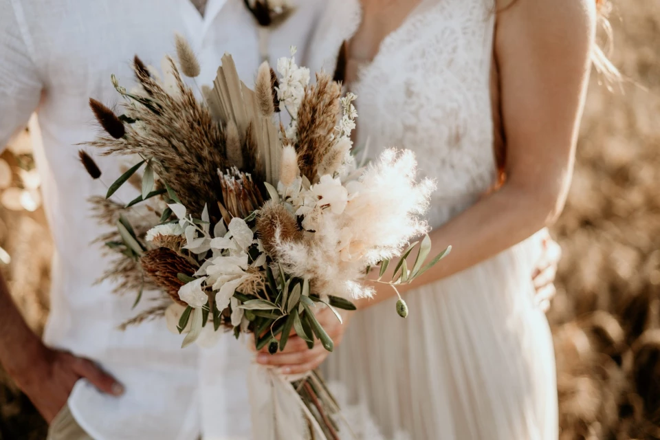 Bohemian bruidsboeket
