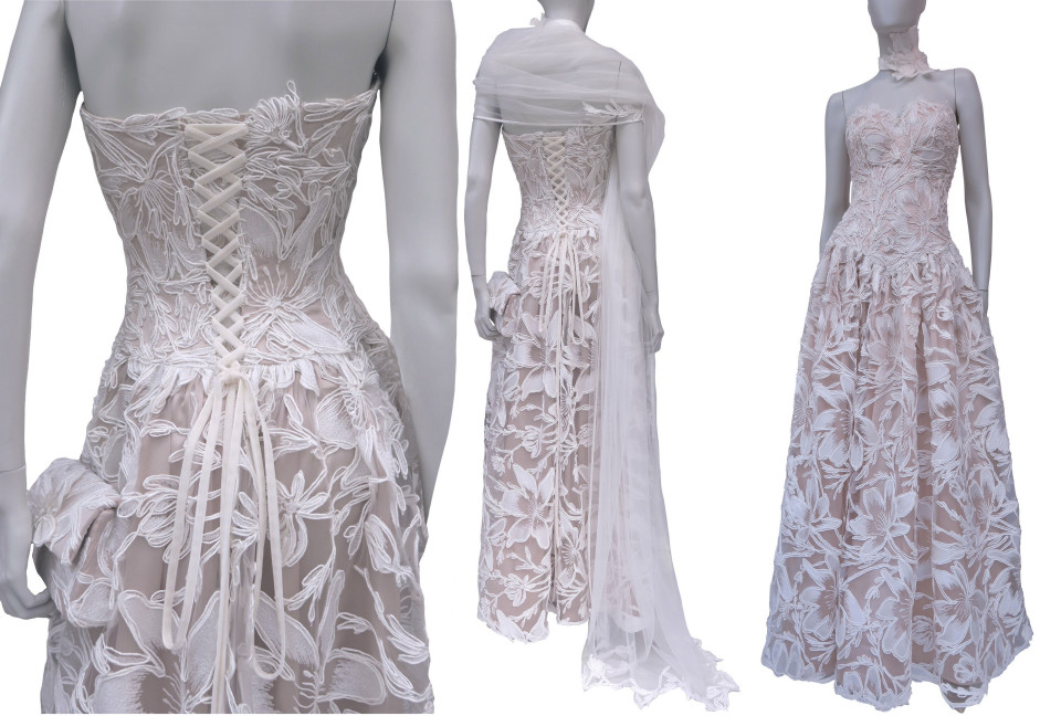 Trouwjurk van Angeline van Leeuwen Couture details