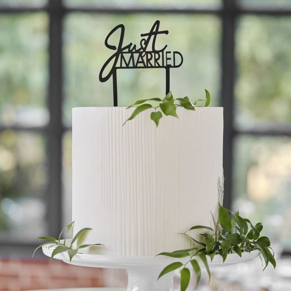 Tortenaufleger Just Married Contemporary Wedding Ginger Ray