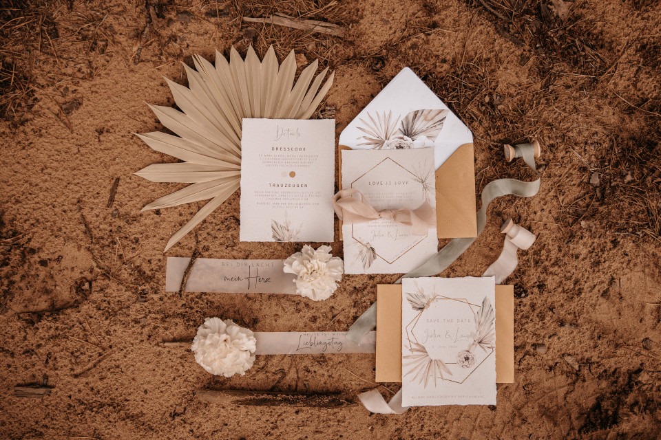 Bohemian Einladungskarten für dich Hochzeit