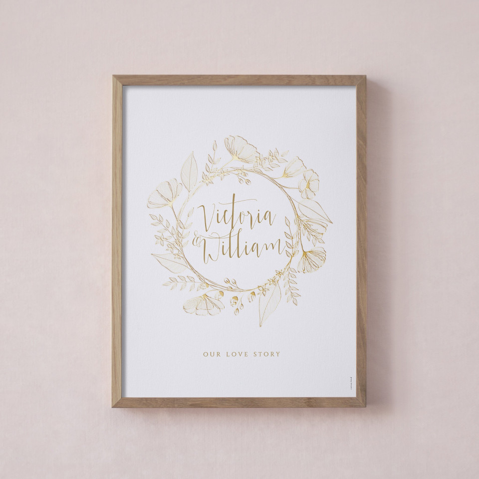 gepersonaliseerd drukwerk met gouden folie