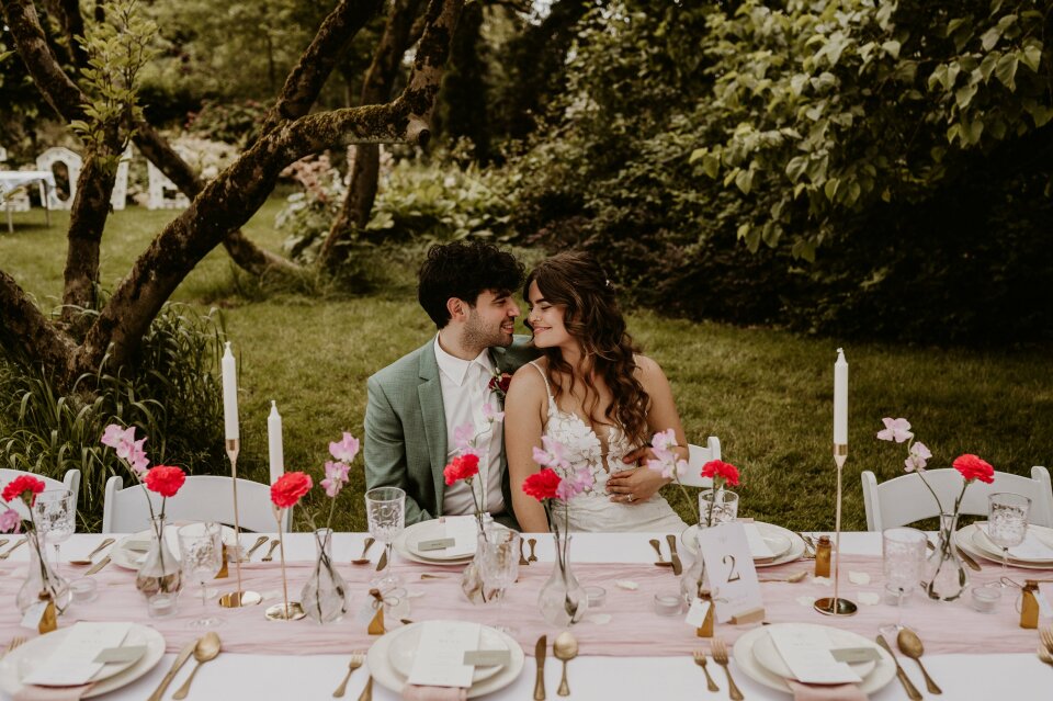 Bruidsboeket van Femke's Bloemetjes details