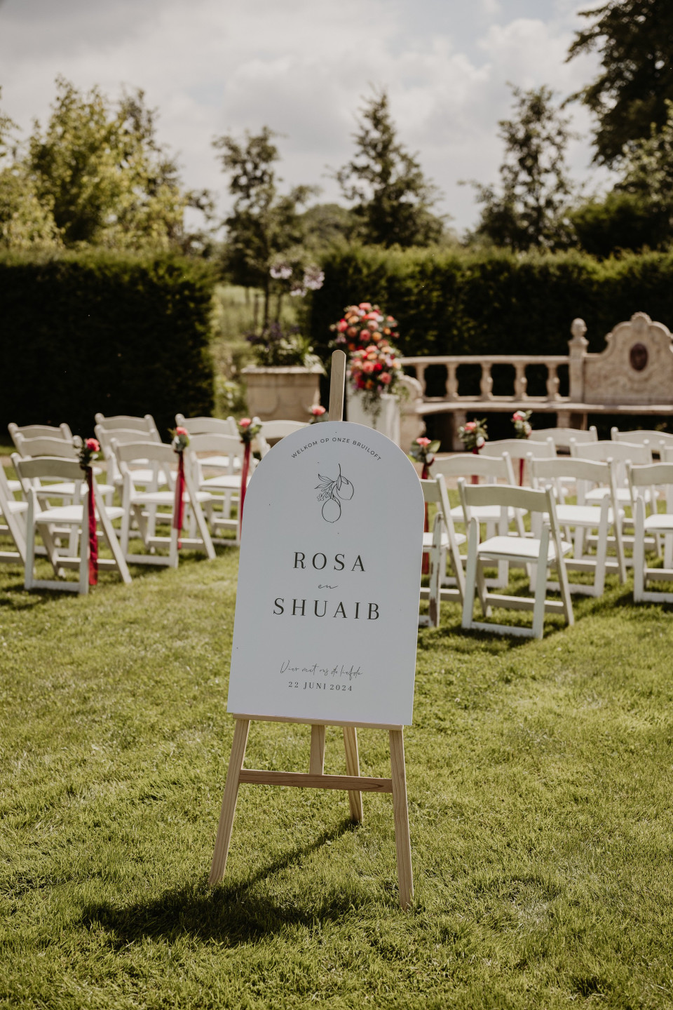 bord voor trouwceremonie