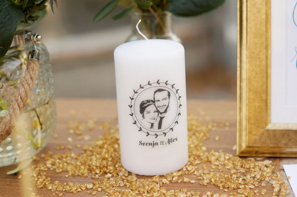 Personalisierte Kerzen mit eurem Foto als Motiv