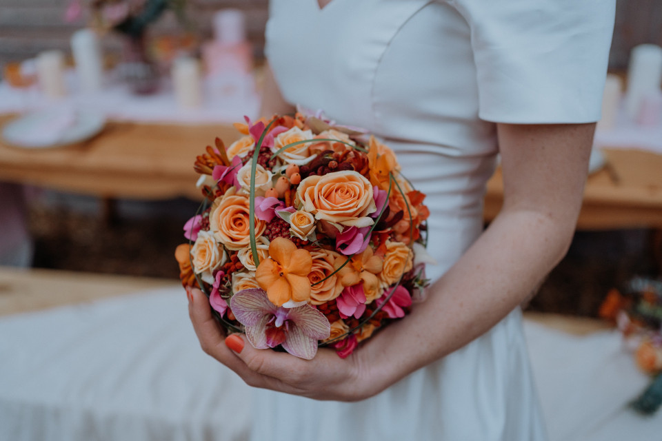 Bruidsboeket van Blumenwerkstatt Frank impressie 3