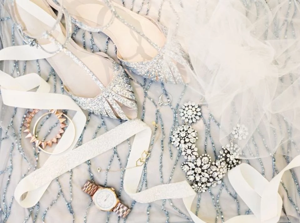 Bruidsschoenen met glitters