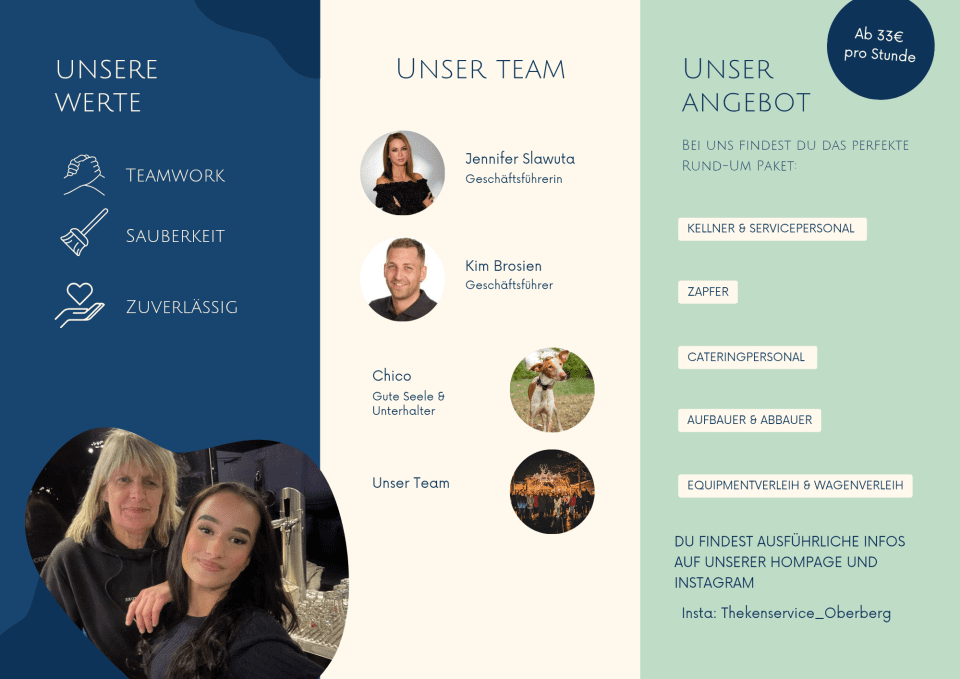 Catering regelen bij Brosien und Slawuta Kellner und Thekenservice GbR