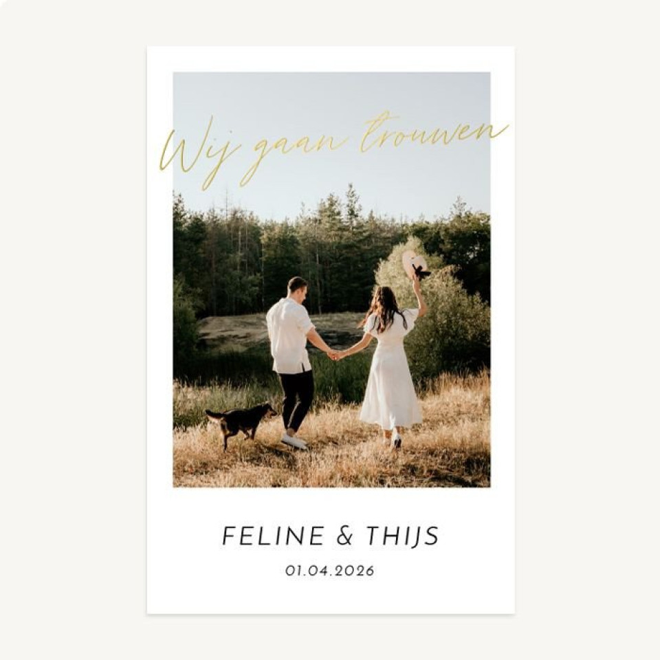 bruiloft save the date kaart