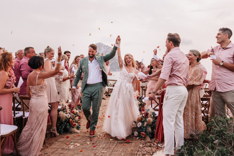 trouwfeest op het strand