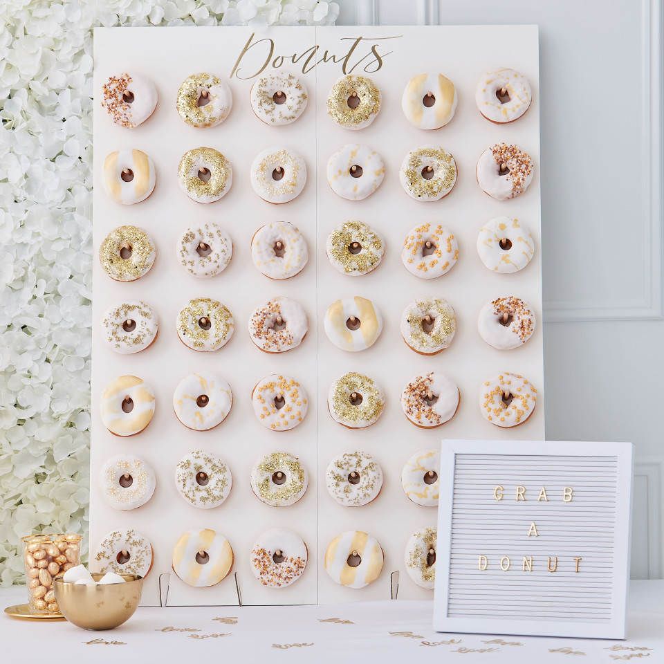 Donut Wand groß Gold Hochzeit Ginger Ray