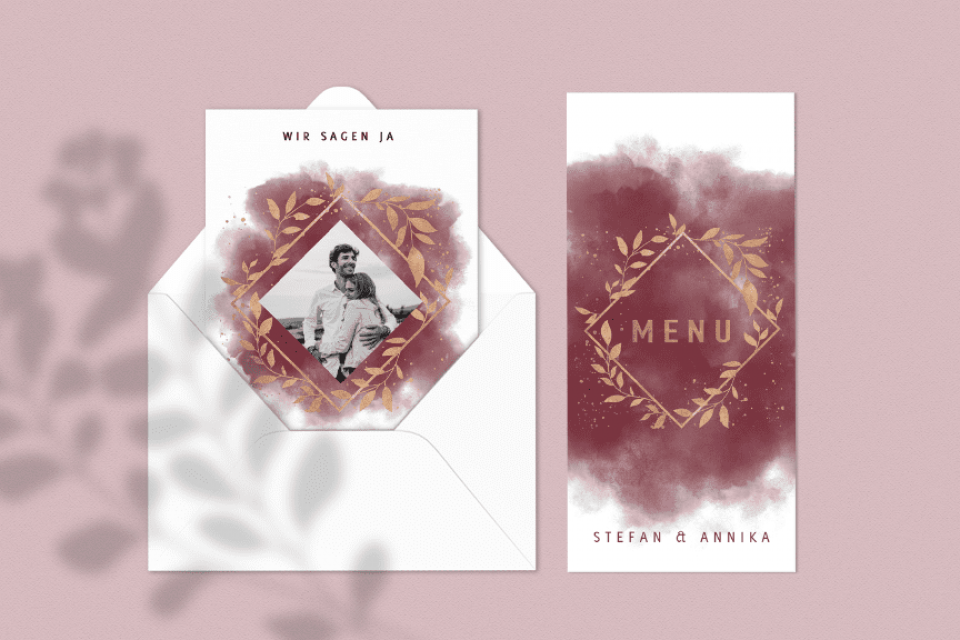 hochzeitskarten aquarell