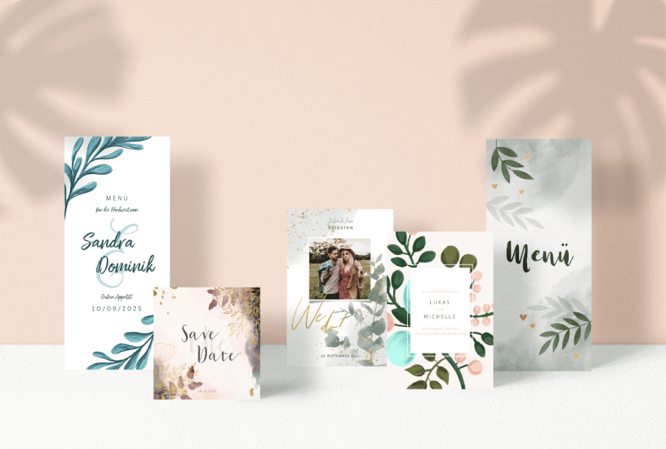 Hochzeitskarten botanisch