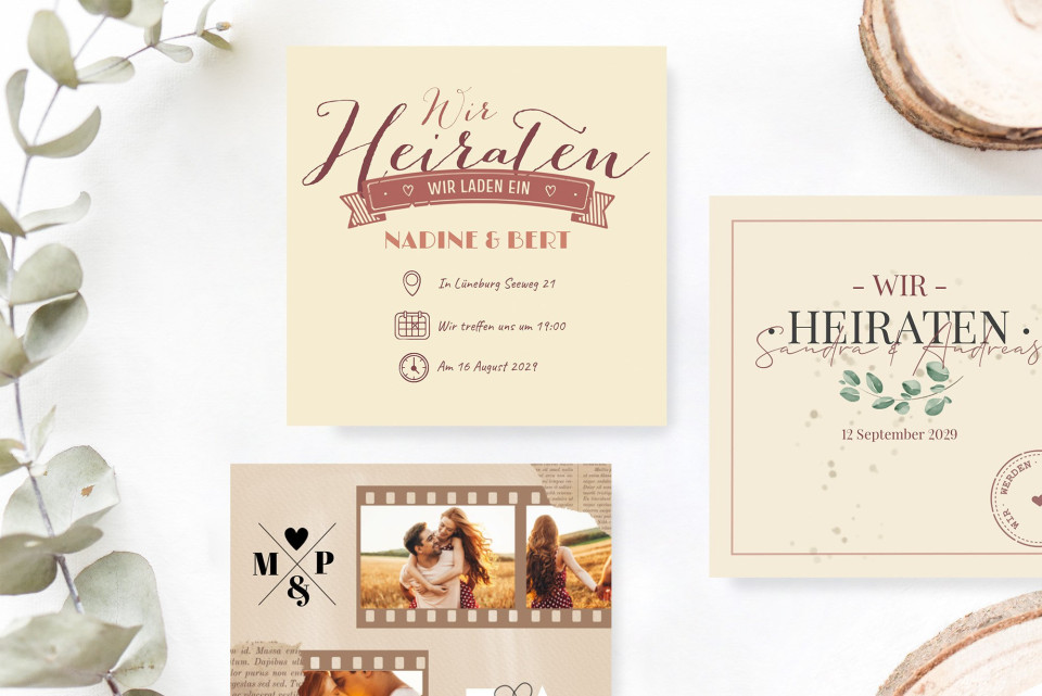 Diverse Vintage Einladungen