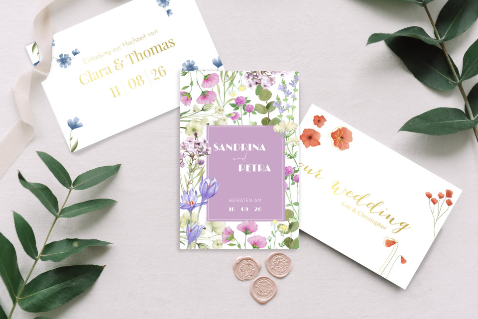 Diverse Florale Karten