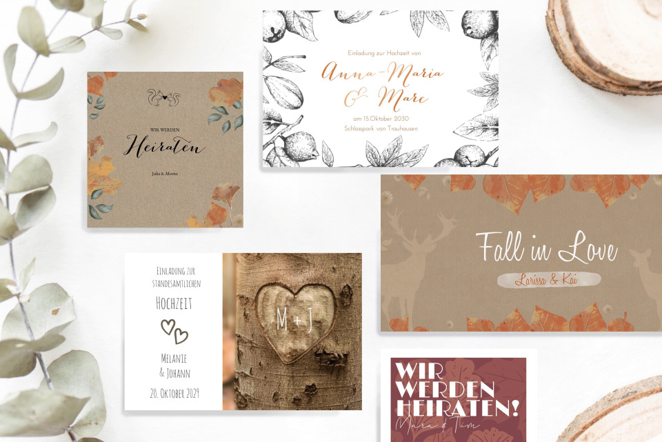 Diverse Karten Herbst