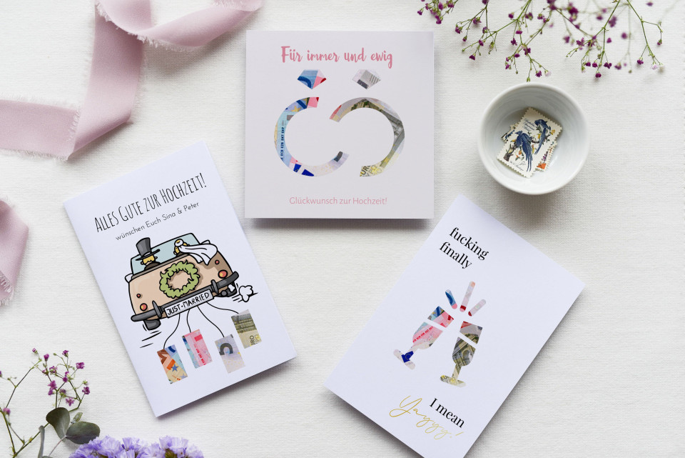 Diverse Geldgeschenk Glückwunschkarten