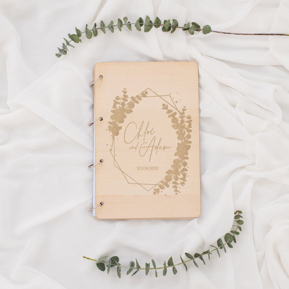 houten trouwgastenboek