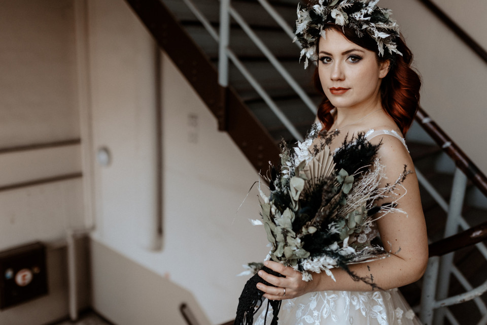 Getrockneter Brautstrauß für die moderne Braut