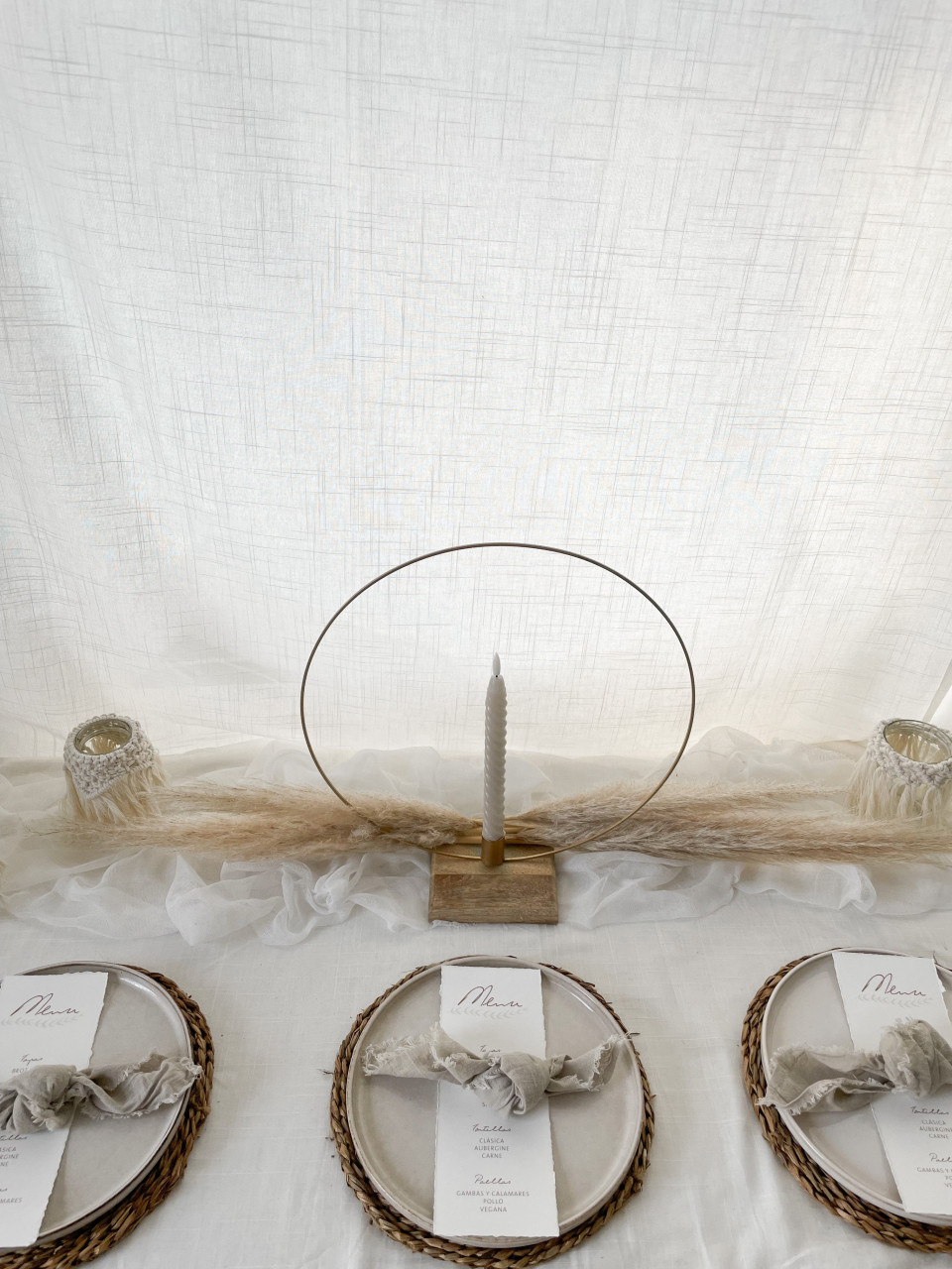 Decoratie van Boho Hochzeitsdeko details