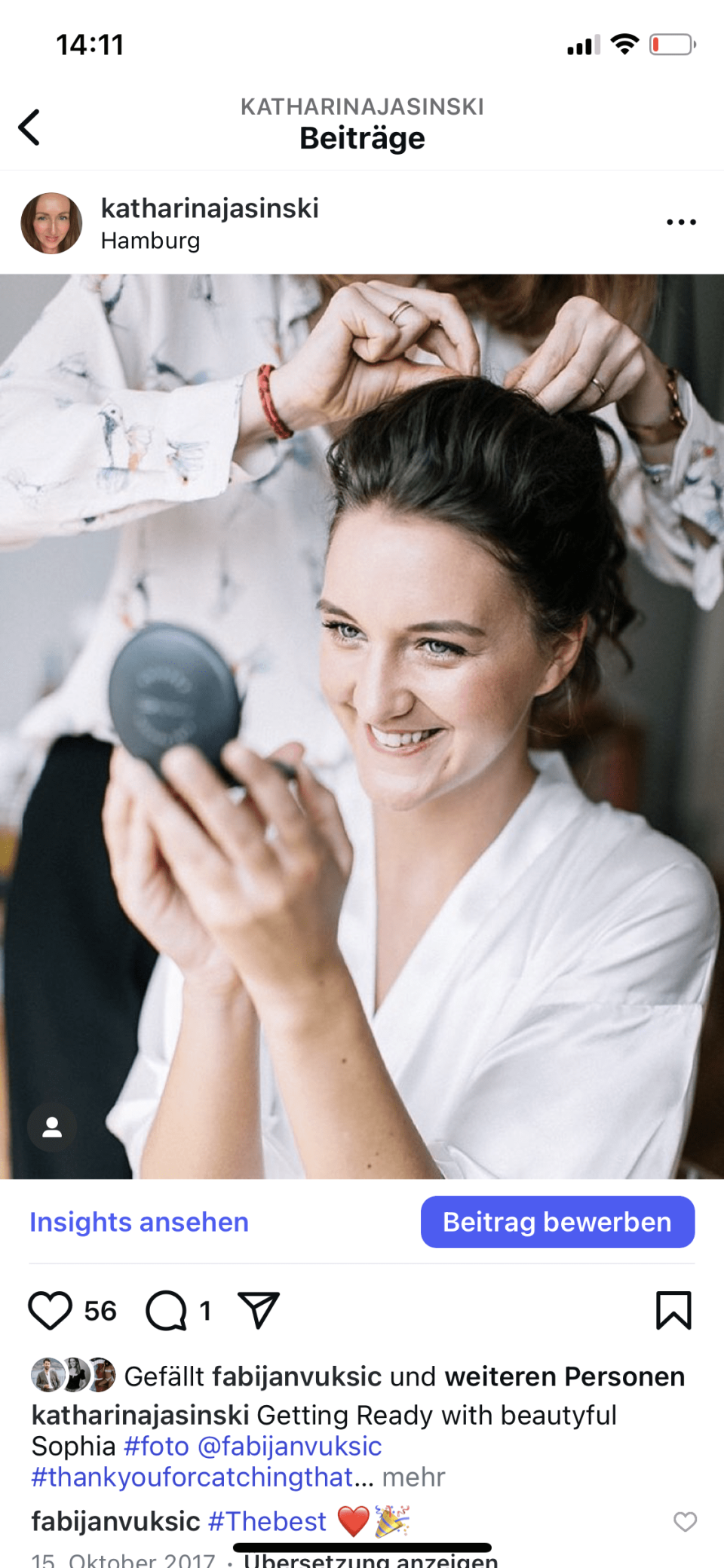 Bruidsmake-up door Katharina Jasinski Makeup Artist &amp; Hairstylist, Beauty Coach, Brautstyling impressie 2