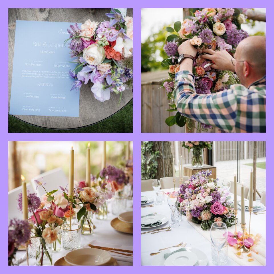 Bruidsboeket van Bloemstylist René overzicht