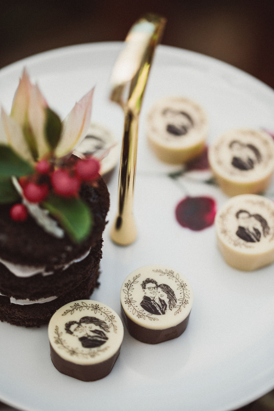 Personalisierte Hochzeits-Pralinen mit Fotodruck