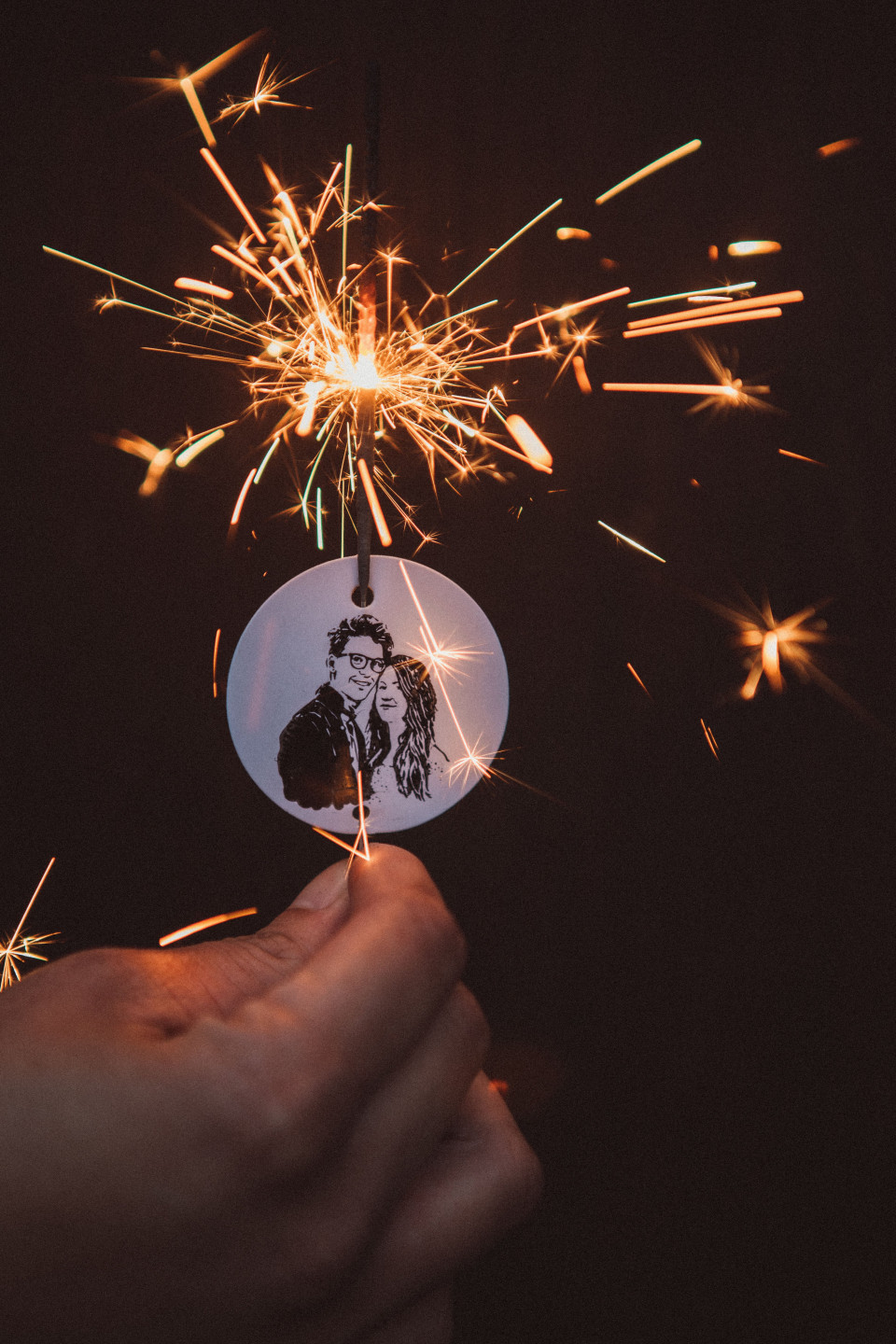 Wunderkerzen Etikett mit eurem Foto als Motiv