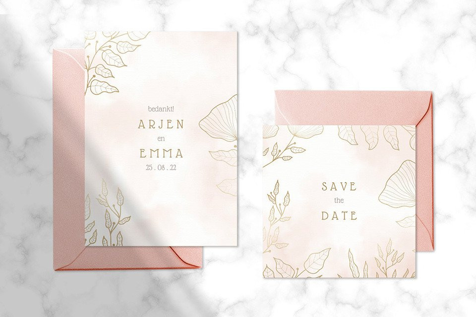 save the date kaart mockup