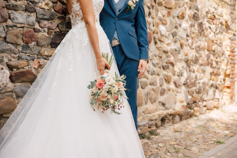 Bruidsboeket van Witveld Bloembinders details