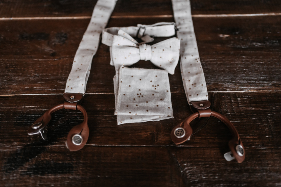 Trouwpak van Anna Dezet details