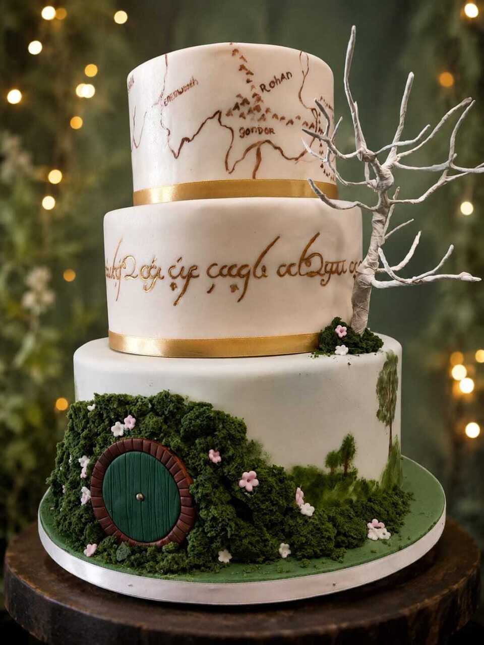 Bruidstaart van Plonie's Patisserie impressie