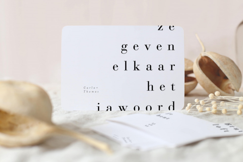 trouwuitnodiging - dit is een van de meest gebruikelijke