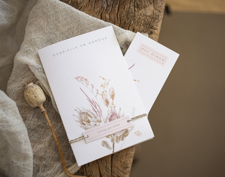 trouwpapier | wilde bloemen | door de wilde bloemen