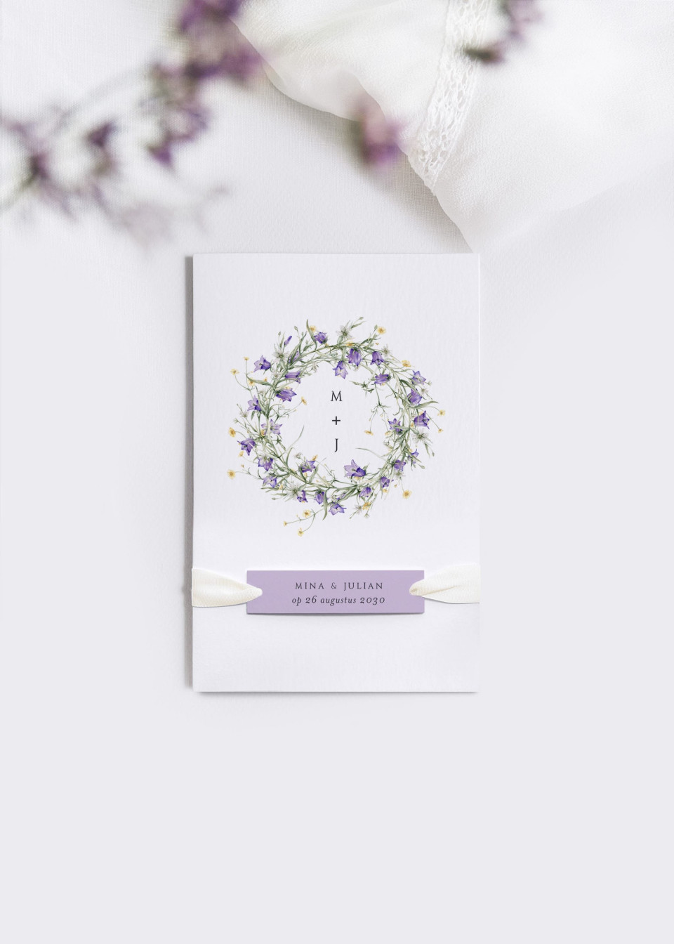 lavendel trouwuitnodigingen