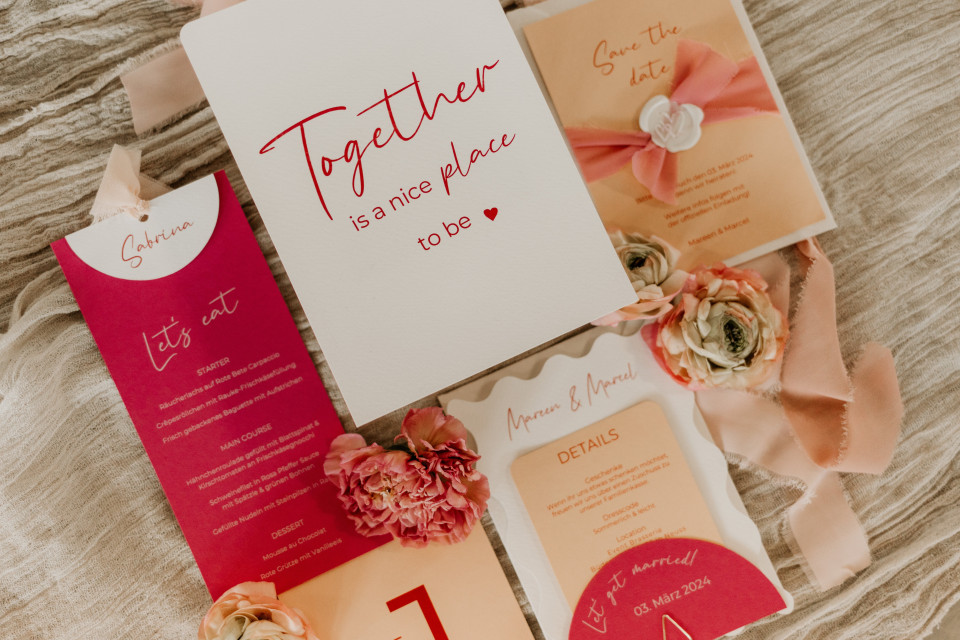 Trouwkaarten van Kathi Elpe - Exklusives Kartendesign details
