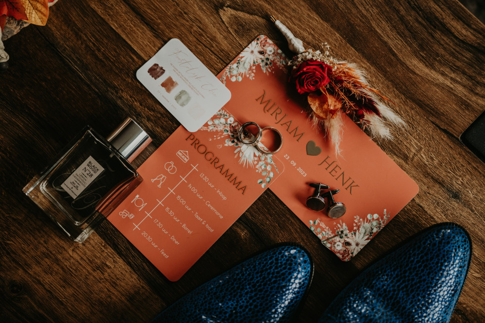 trouwstationery, schoenen en accessoires