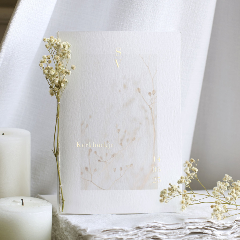 de witte kaart is een lege ruimte met een kleine bloem en een kaars
