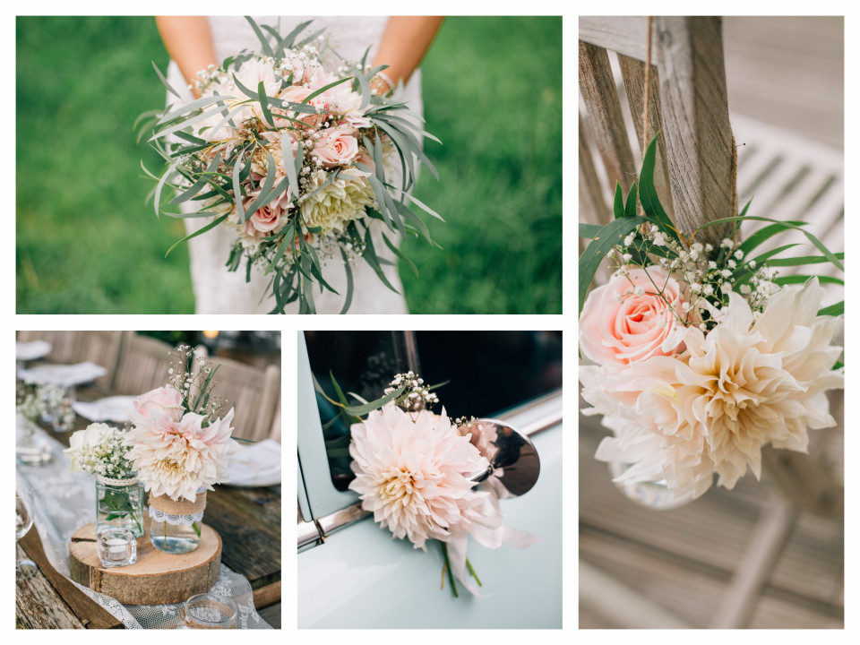 Bruidsboeket van Taste of Flowers details