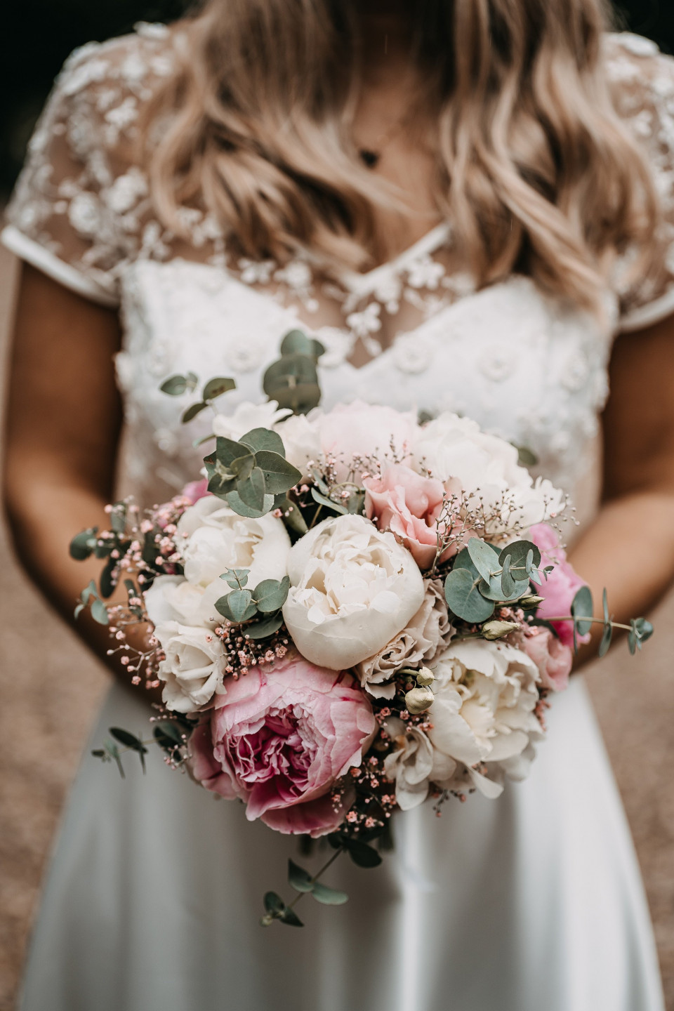 Brautstrauß rosa mit weiß