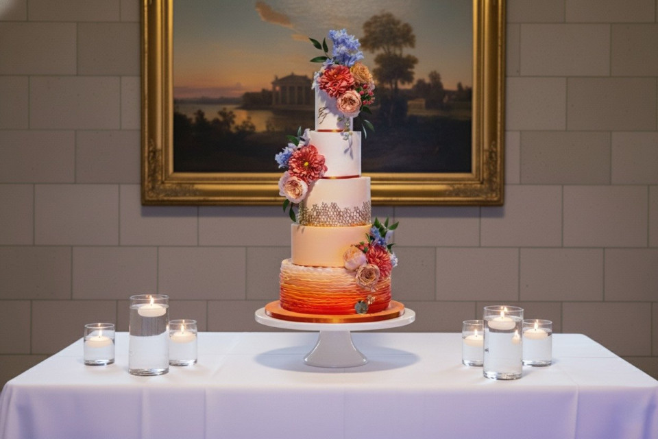 Bruidstaart van Bellaria Cake Design details