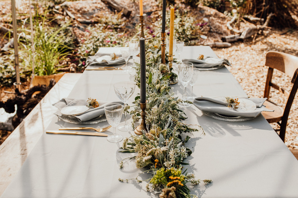 Toskana Hochzeitsdekoration