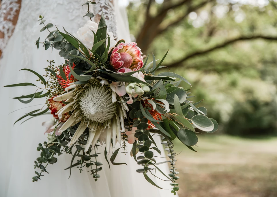 Bruidsboeket veldbloemen