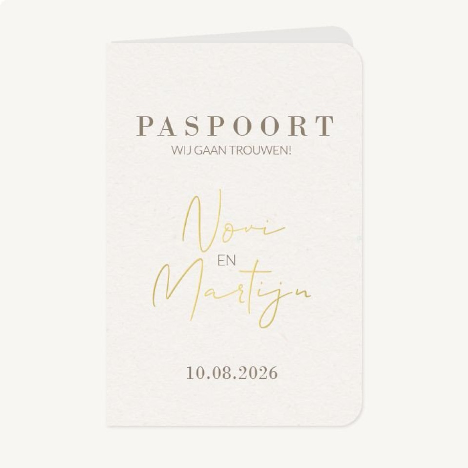 paspoort - gouden folie
