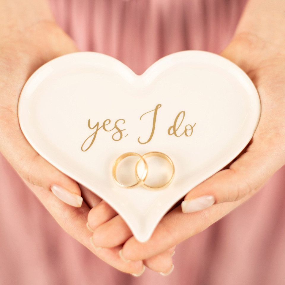 Porseleinen ringschaaltje Yes, I do