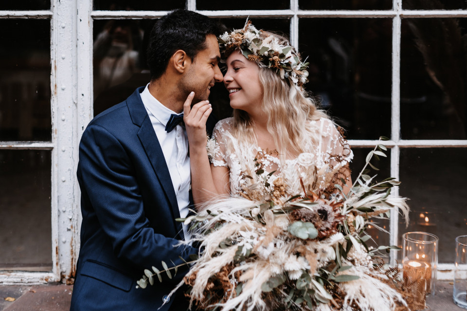 Brautstrauß für den Herbst | Wilde Romantik im Boho Stil