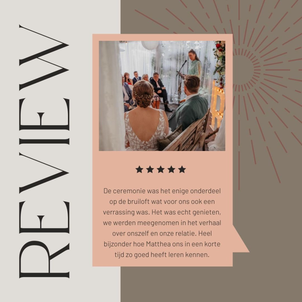 Trouwambtenaar Matthea van den Berg | zelfstandig trouwambtenaar &amp; Ceremoniespreker details
