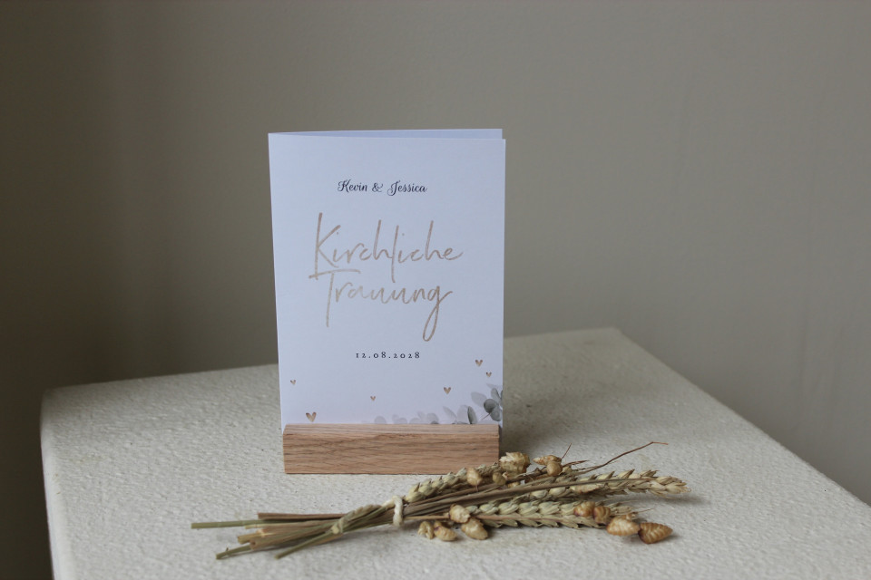 Kirchenheft-Vorlage Hochzeit Eukalyptusblatt